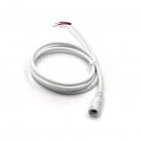 dc5.5*2.1mm female with lock to open waterproof white cable